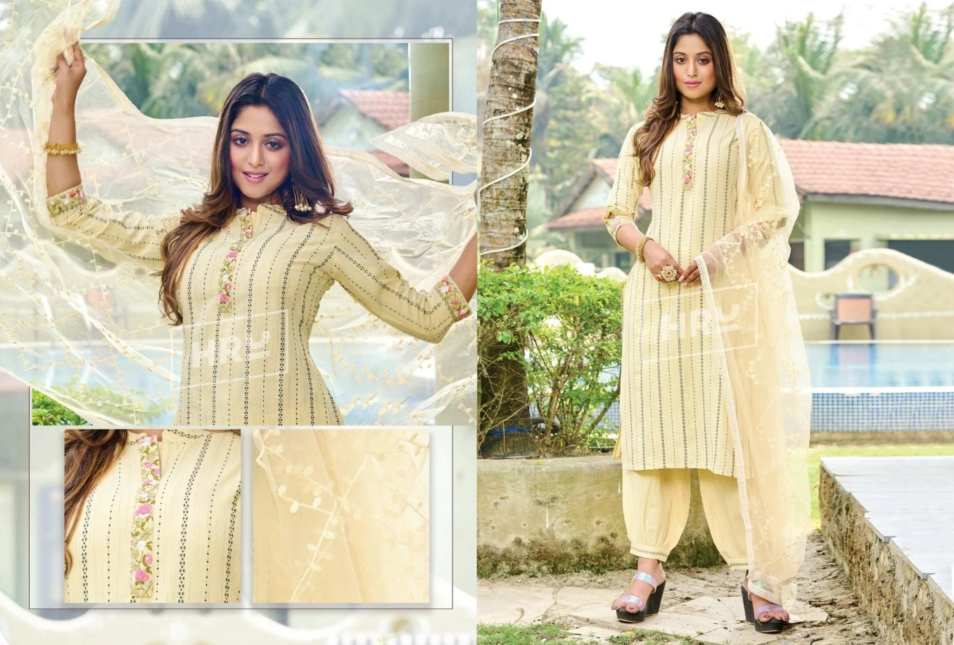 Hru Womanis 37 Cotton Viscose Wholesale Readymade Salwar Suit Catalog — Wholesale Salwar Suits, MPA wholesale from Surat — view 3